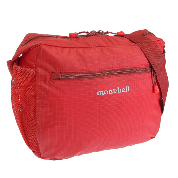 モンベル バック メンズ レディース ショルダーバッグ ナイロン レッド ポケッタブルライトショルダーS Pocketable Light Shoulder Bag S 1123969RD mont