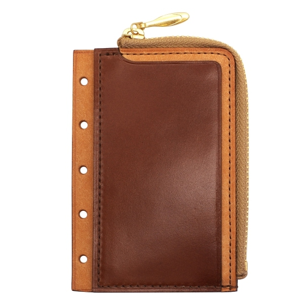 LOAPAD コードバン ミニ5 ジッパーポーチ【スモーキーコニャック】日本製 500-4