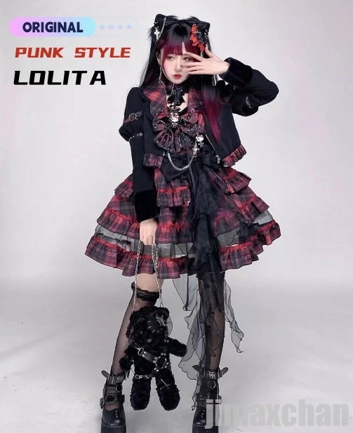 韓国ファッション 新生活 ロリータ Lolita jsk sk op 吊りスカート オリジナル 高品質トップス ロリータ ロック パンクスタイル 暗黒風 原宿 ガールズ 地雷系 JK ワンピース 撮影 14,459円