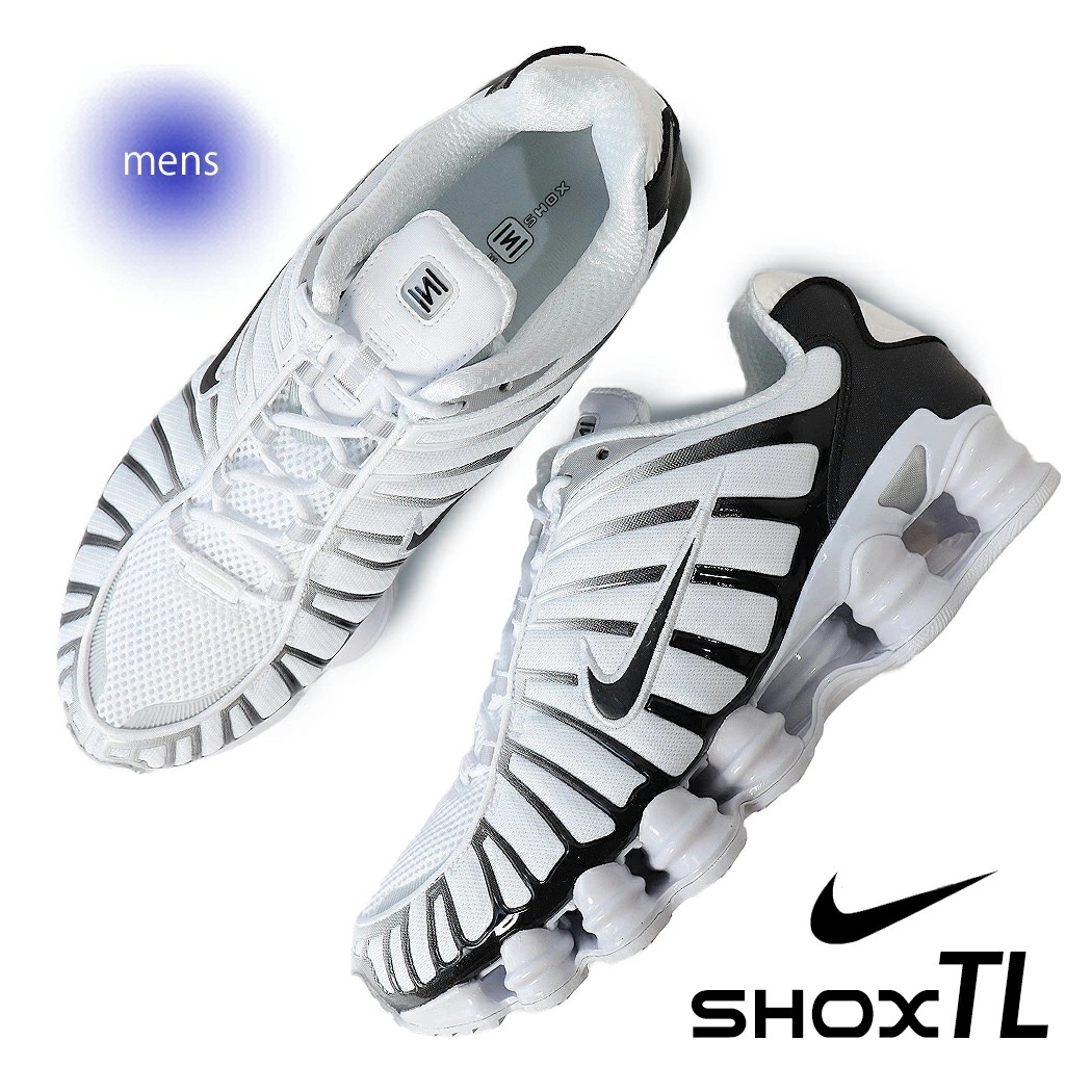 NIKE ナイキ ショックス スニーカー SHOX TL WHITE BLACK ( 白 ホワイト 黒 ブラック テック メンズ レディース ウィメンズ AV3595-102 )