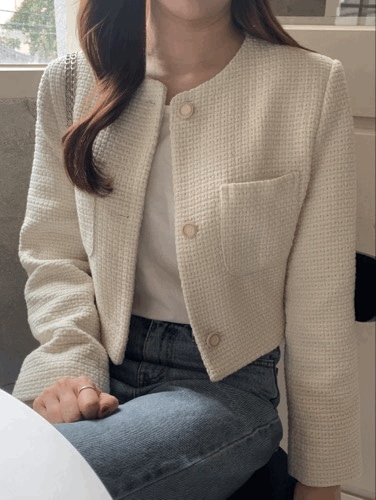 [お呼ばれスタイル/デートスタイル] アンドツイードジャケット