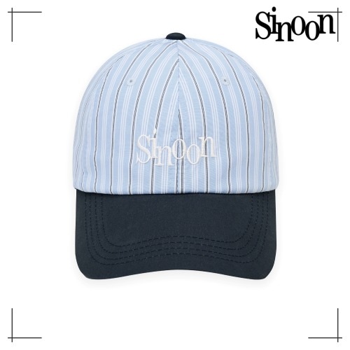 SINOON キャップ Stripe Cap (Blue) シヌーン 韓国ファッション