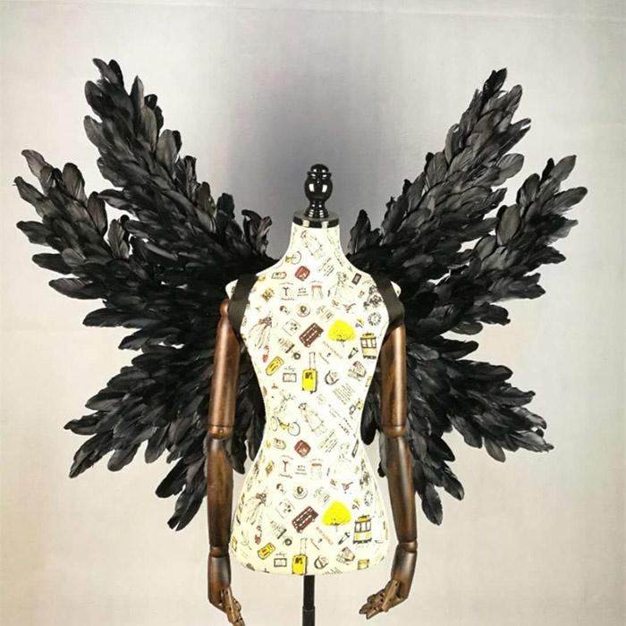 【一部分3日内出荷】コスプレ道具 翼 ブラック 天使の翼 妖精 天使の羽 ファッションショー パーティーグッズ 撮影 cosplay用 コスプレコスチューム