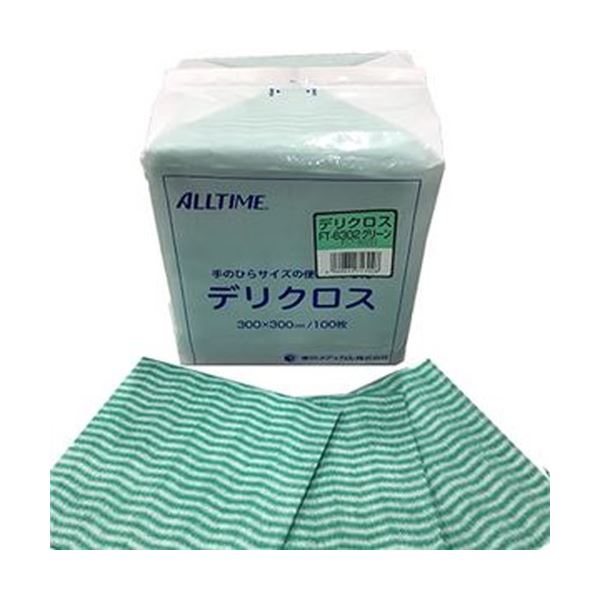 （まとめ）東京メディカル デリクロス 30×30cm グリーン FT-6302 1パック（100枚）(×20セット)
