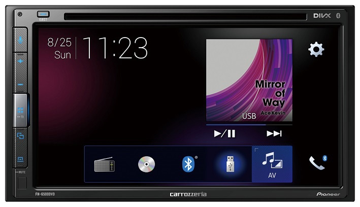 パイオニア 6.8V型ワイドVGAモニター/DVD-V/VCD/CD/Bluetooth/USB/チューナー・DSPメインユニット FH6500DVD