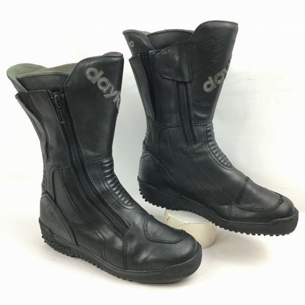 FRY Daytona/デイトナ　ドイツ製　バイクブーツ　ライディング　ツーリング　size38　23.5-24.0程度黒/BLACK/ブラックbike/　Boots/Shoes菅No.WT33