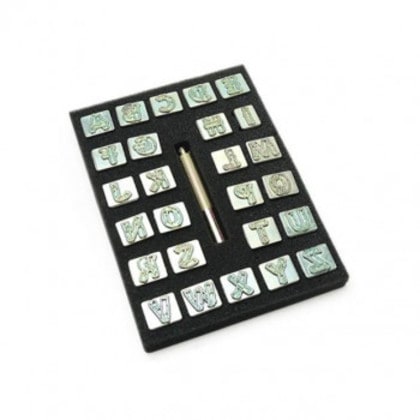 アルファベット刻印セット ウッド 26本 PI8138-00