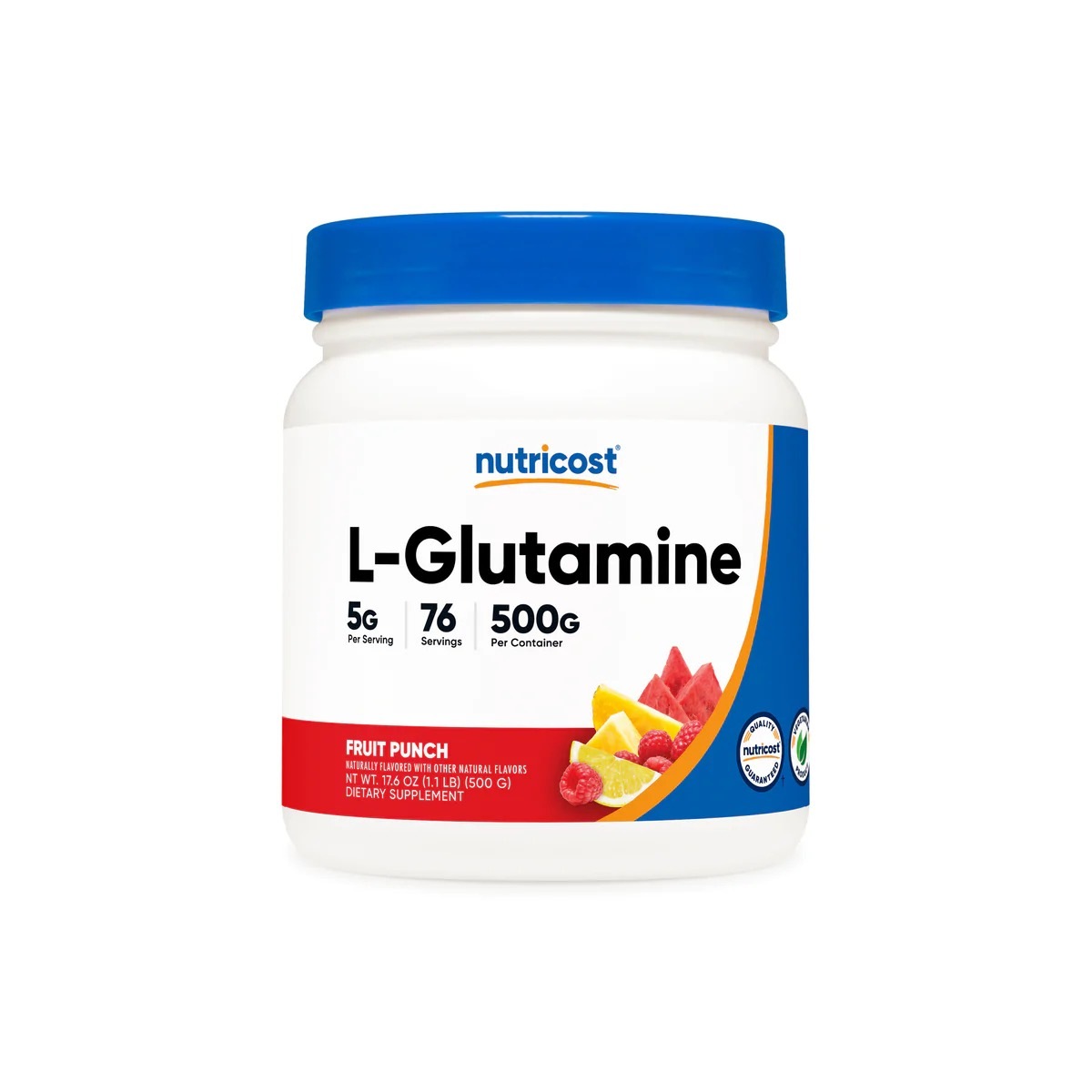 [USA] Nutricost ニュートリコスト L-Glutamine Powder Fruit Punch (500 GM)