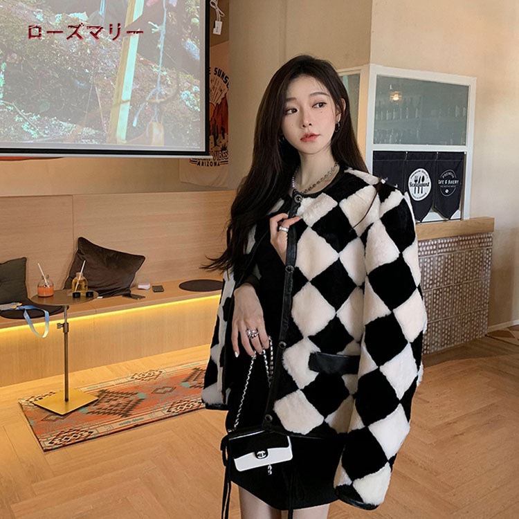 21十月秋冬新品今季トレンド毛皮一体型のコート毛皮のコートショートコート