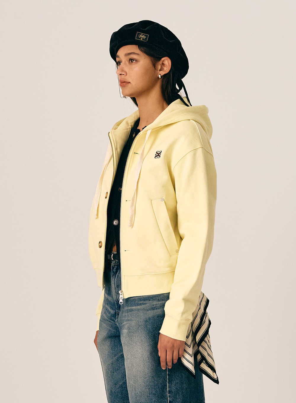 【SATUR】Teo Cotton All Day Hood Zip-Up /追跡付 MUSINSA | SATUR Theo Cotton All Day Hooded Zip-up Melange Gray