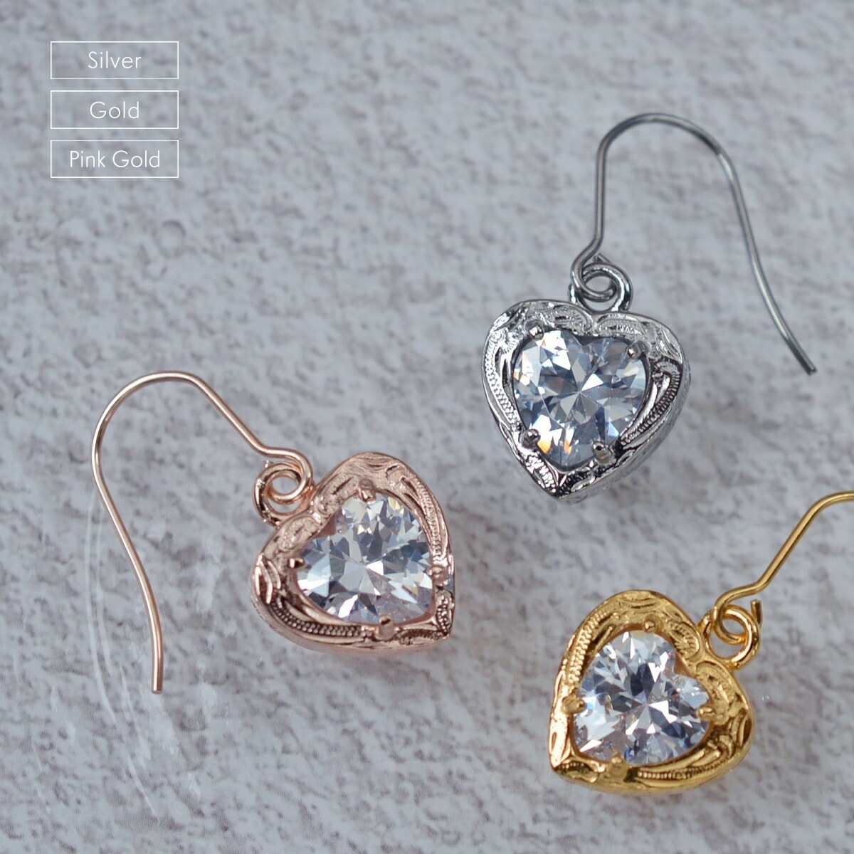 ハワイアンジュエリー フックピアス 片耳 1個売り スター 星 ハート サージカルステンレス 波