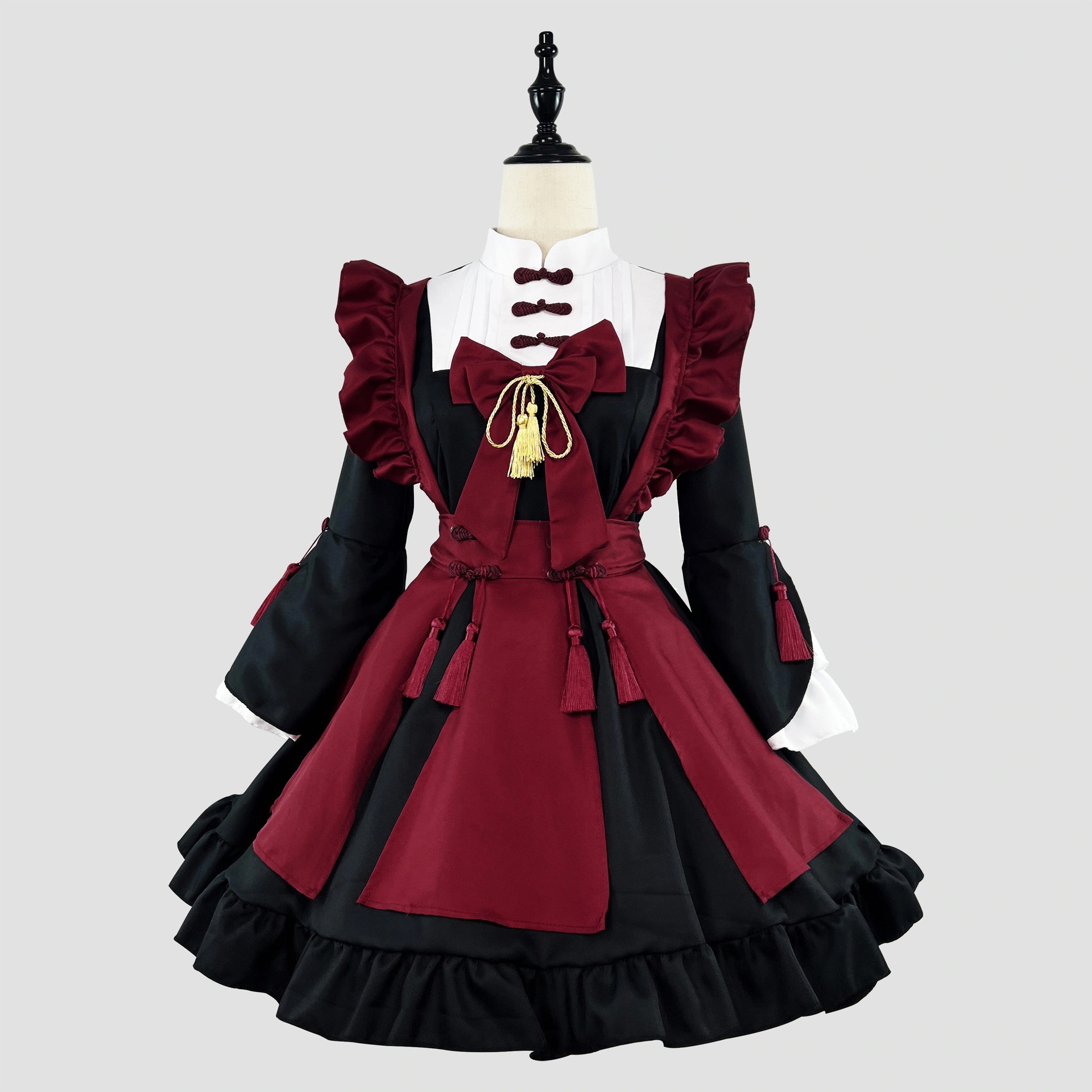 コス ビッグサイズ 新作 元宵 春節 中国風 メイド衣装 オリジナル ステージ衣装 ロリータ メイド服