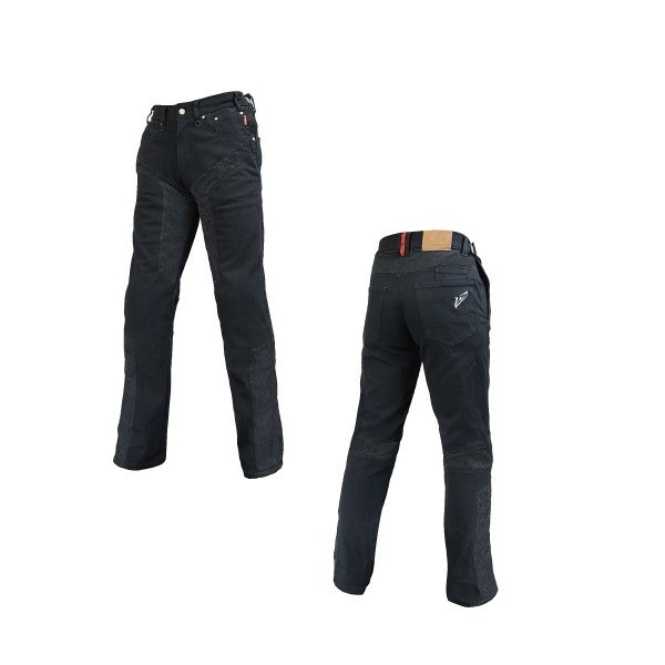 ハーフメッシュストレッチデニムパンツLF ブラック MWサイズ 30-36 RR7509LFBKMW#