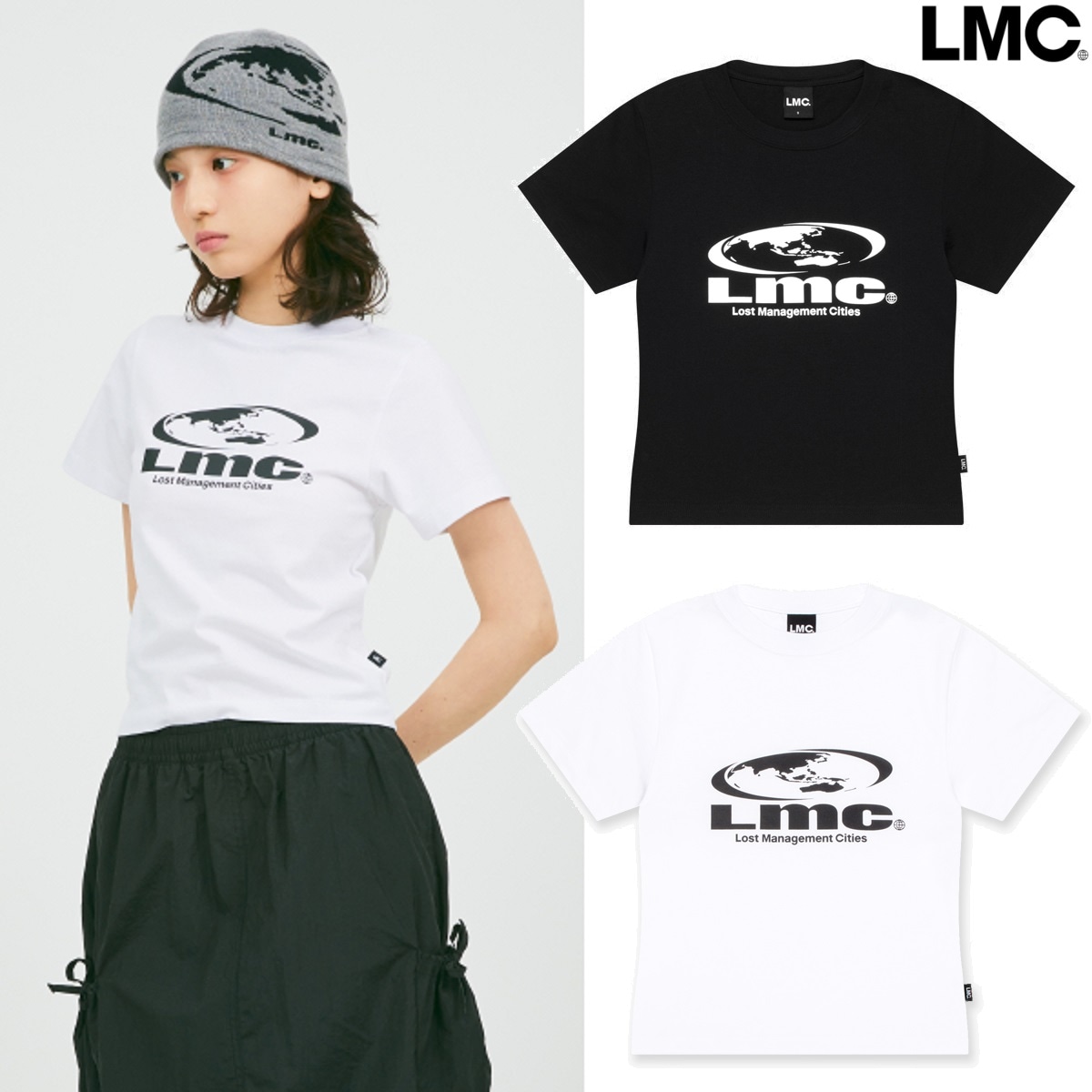 WM OVAL GLOBE CROPPED TEE 2色 デイリー 新商品 韓国人気 女性服 夏のファッション 4,920円