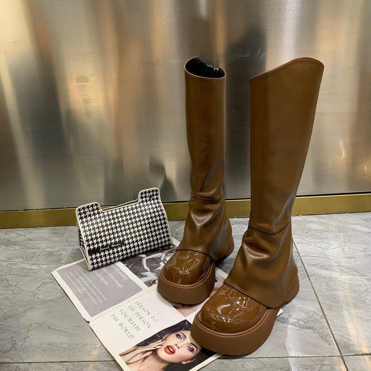 ブーツ ロングブーツ シンプル フラット ぺたんこ 歩きやすい おしゃれ シューズ ローヒール 合皮 4,775円