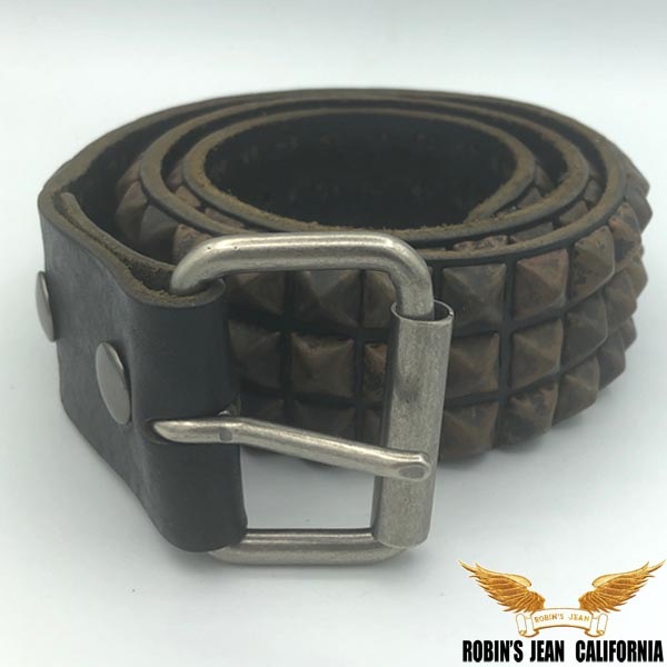 ロビンズジーン ベルト ROBINS JEAN メンズ レディース レザーベルト ヴィンテージ スタッズ シルバー バックル ロビンジーンズ safari サファリ