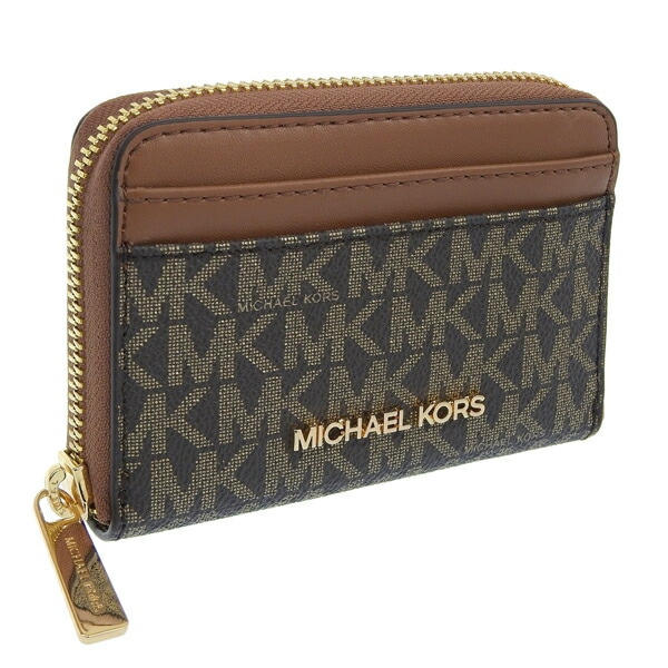 マイケルコース 小物 レディース カードケース アウトレット ブラウンマルチ JET SET TRAVEL 35F2GTVD2L-BROGOL MICHAEL KORS