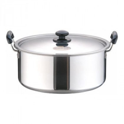 遠藤商事 SAステンレス プラ柄 厚板実用鍋 36cm AZT0736