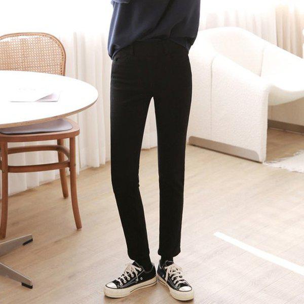 Hスタイル(MIZ)895裏起毛暖かスキニーパンツ 冬 女性 裏起毛 バンディングパンツ スラックス ストレートパンツ スキニー