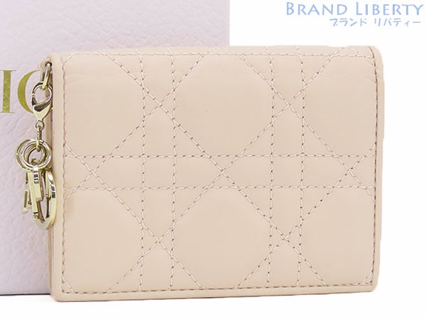 超美品クリスチャンディオールレディディオールカナージュフラップカードホルダーカードケースパスケース名刺入れS0011ONMJ