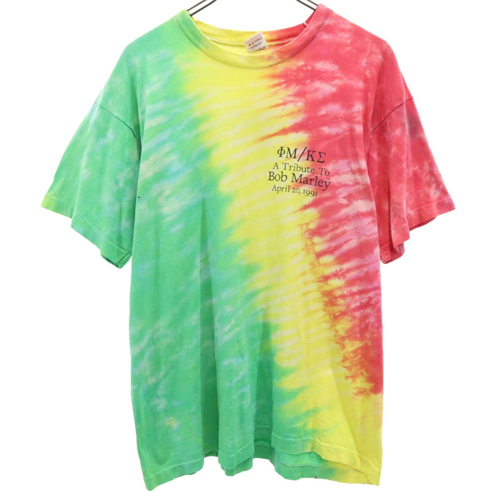 90s USA製 タイダイ 半袖 ボブマーリー Tシャツ XL Bob Marley オールド ヴィンテージ メンズ