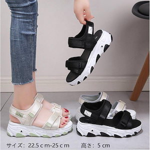 スニーカーサンダル 厚底 コンフォートサンダル サンダル スポーツ レディース 5cmソール かわい