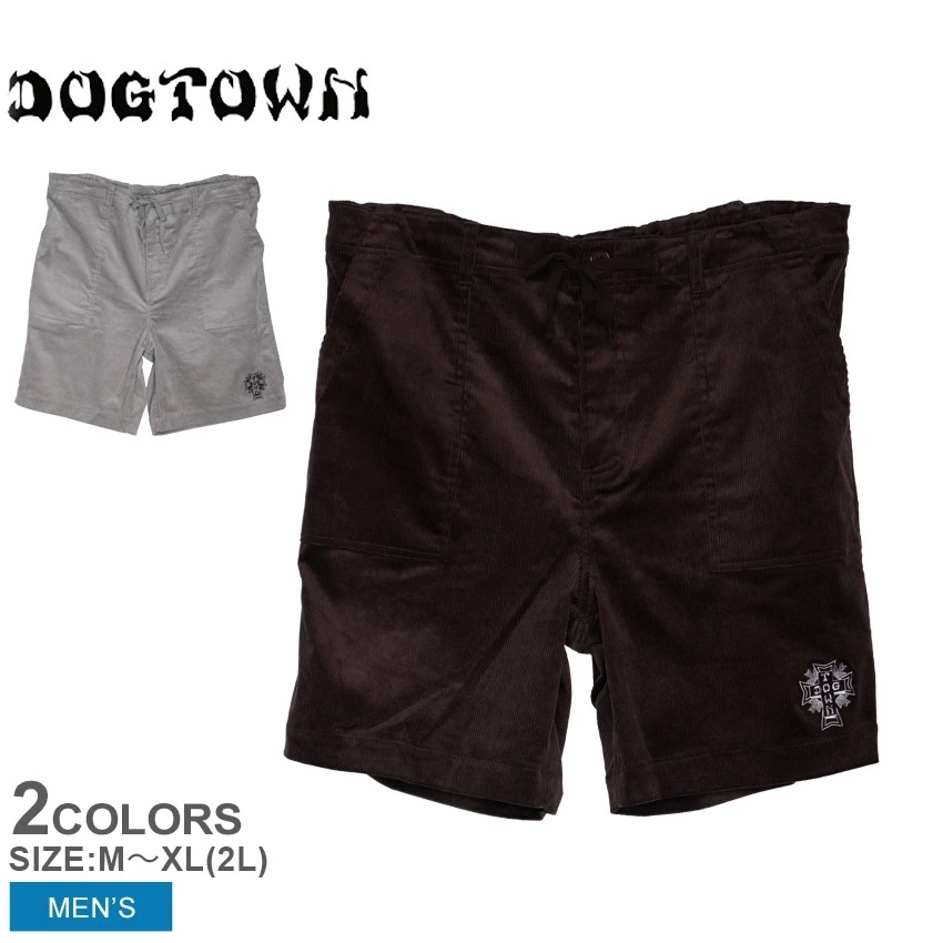 タウン クロス ロゴ コーデュロイ ショーツ DTB0108101BC メンズ 短パン ハーフパンツ ドローコード 細畝 コーデュロイ クロス ロゴ スケート スケボー スケートボード