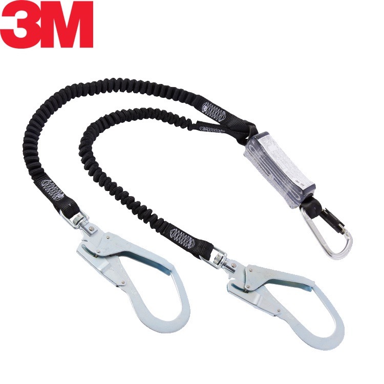 3M 伸縮式 ランヤード Type1 ツイン 128kg対応 スイベル付きフック DBI-サラ EZ-Stop 1246473 1種 新規格 スリーエム 安全帯