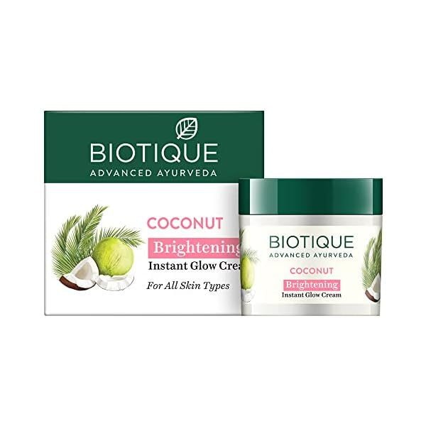 Biotique Coconut Brightening Instant Glow Cream 50g – Faburs