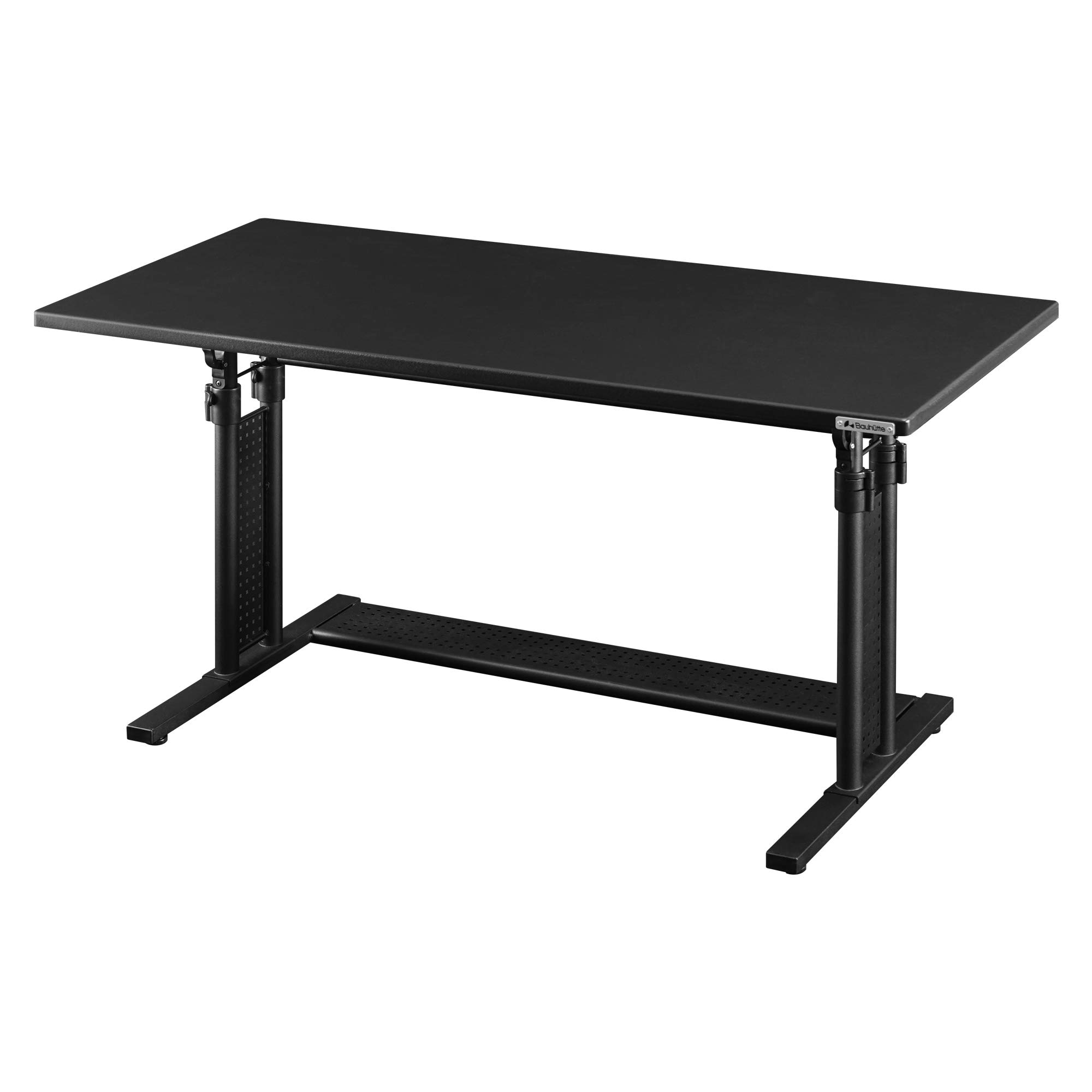 バウヒュッテ ) ゲーミングデスク 昇降式 PCデスク (幅 120 × 奥行 55 高さ 59~80 cm ) ブラック BHD-1200M 59915