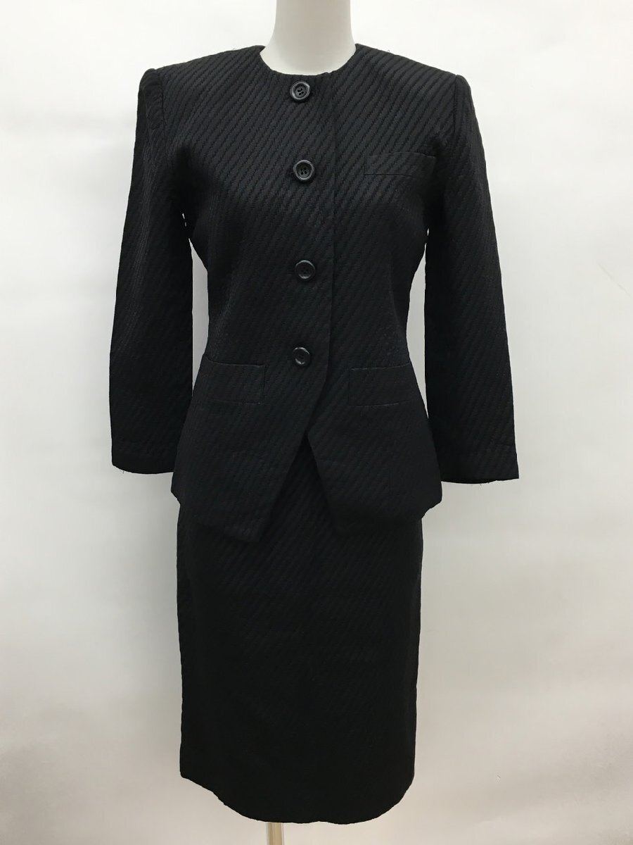 クリスチャンディオール Christian Dior セットアップ 7 長袖 上下セット ジャケット スカート ブラック 2602WT066