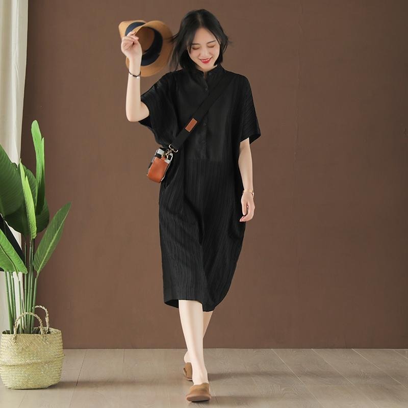 ワンピース ミモレ丈 袖あり 半袖 ラウンドネック 襟なし フレア Aライン パフスリーブ かわいい 大人可愛い 上品 おしゃれ ラブリー キュート ガーリー 主役級 存在感 10代 20代 30代