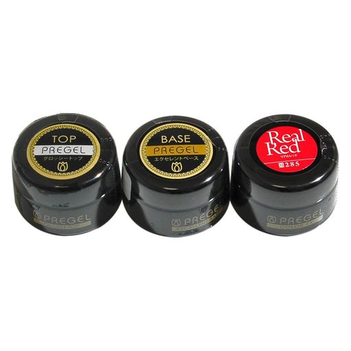 PRE GEL JNA検定対策リアルレッドセット UV/LED対応