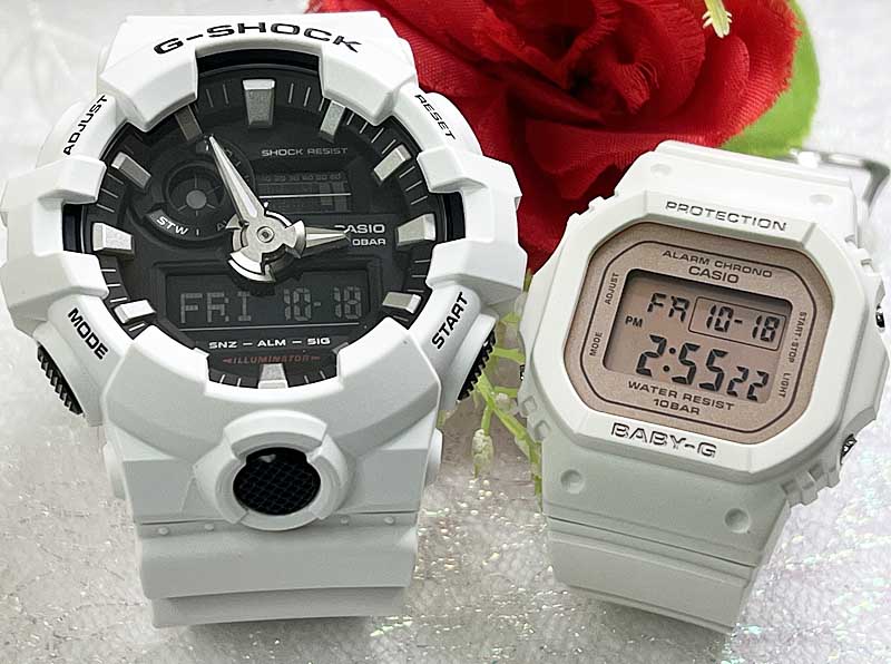恋人たちのGショック ペアウオッチ G-SHOCK BABY-G ペア腕時計 カシオ 2本セット GA-700-7AJFBGD-565SC-4JF 電池式 アナデジ ラッピング無料 あ