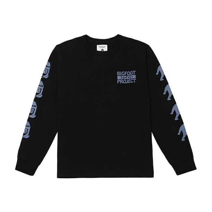 ナンガ×タコマフジレコード ビックフット サーベイ プロジェクトロゴ ロングスリーブティー（ユニセックス） L ブラック #N0003120