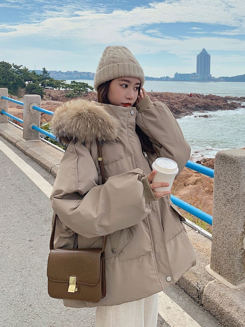 新しい 冬 レディース 厚手 保温 ファッション ダウンジャケット ゆったり 韓版 エレガント 中綿コート 5,543円