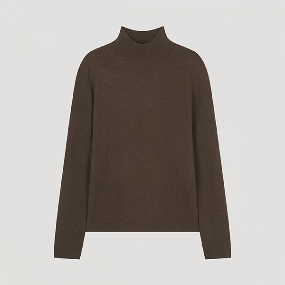 (シールズミス) サイドラインモックネックニット_SSKPOO42760_BR