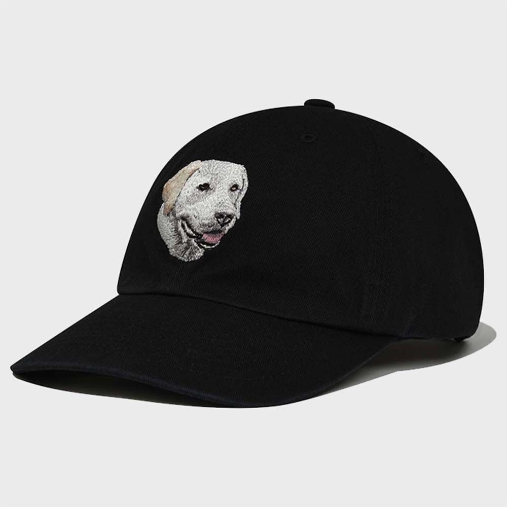 レトリーバークラブホワイトラボボールキャップ [ブラック]