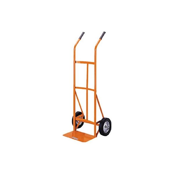 スチールパイプ製 二輪運搬車 高さ1185mm すくい板190x340mm 1台 完成品