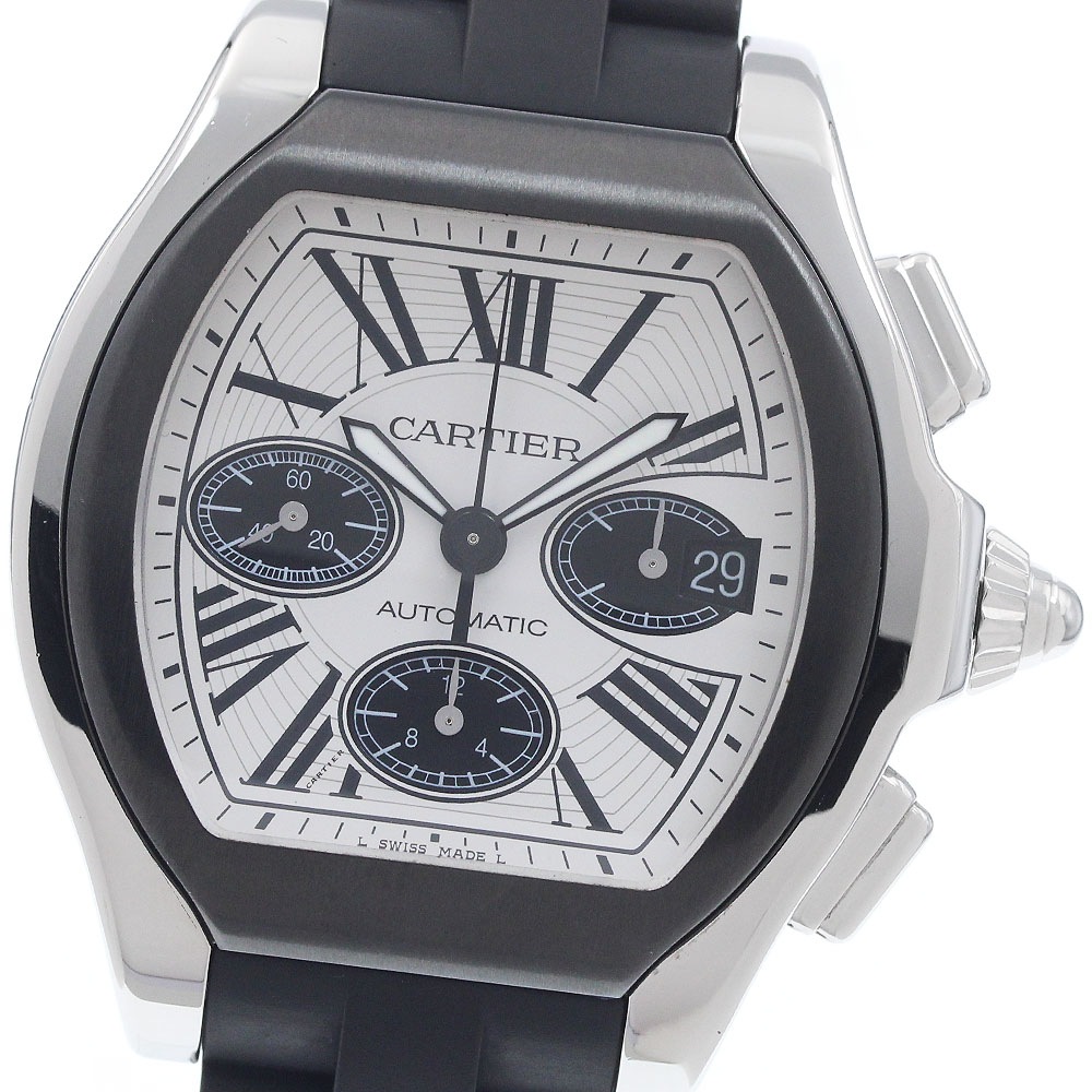 カルティエ CARTIER W6206020 ロードスターS クロノグラフ 自動巻き メンズ _960593【中古】