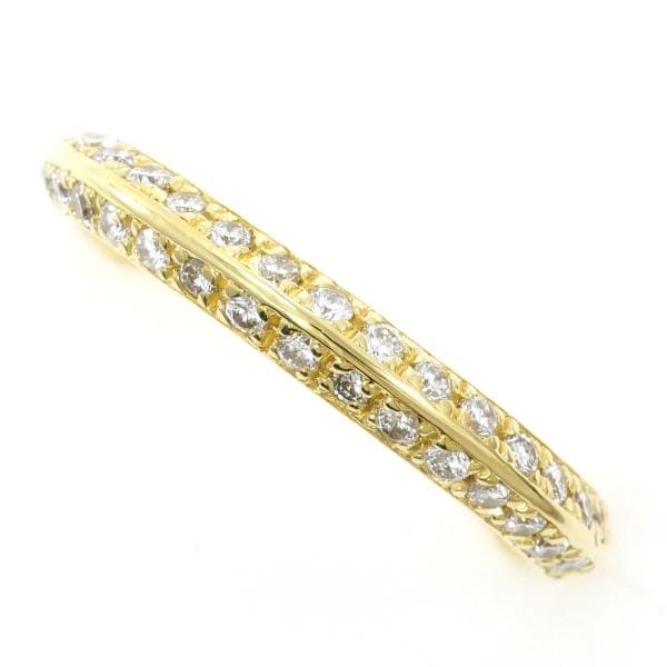 K18 18金 YG イエローゴールド リング 指輪 11号 ダイヤ 0.35 ジュエリー 中古