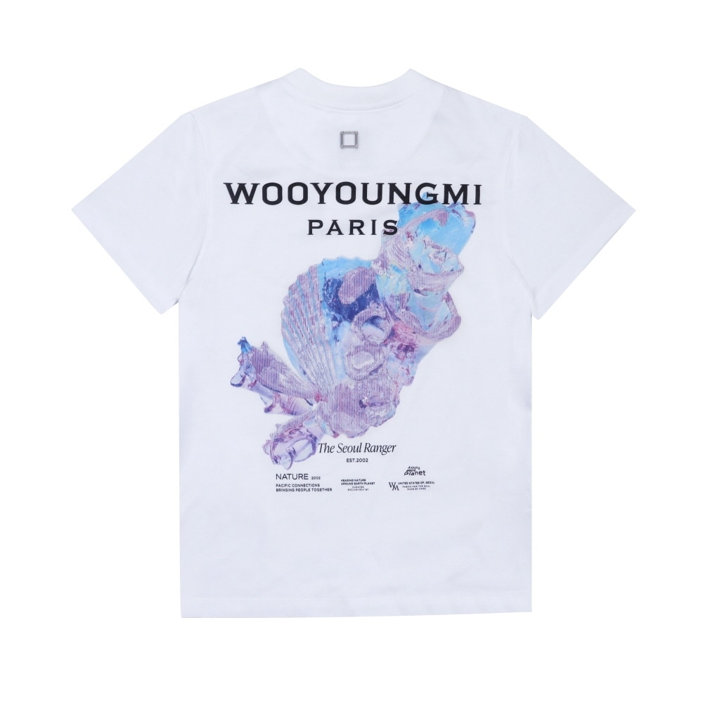 ウヨンミ 女性 半袖Tシャツ 3Dコーラルバックロゴ M251TS05 701W