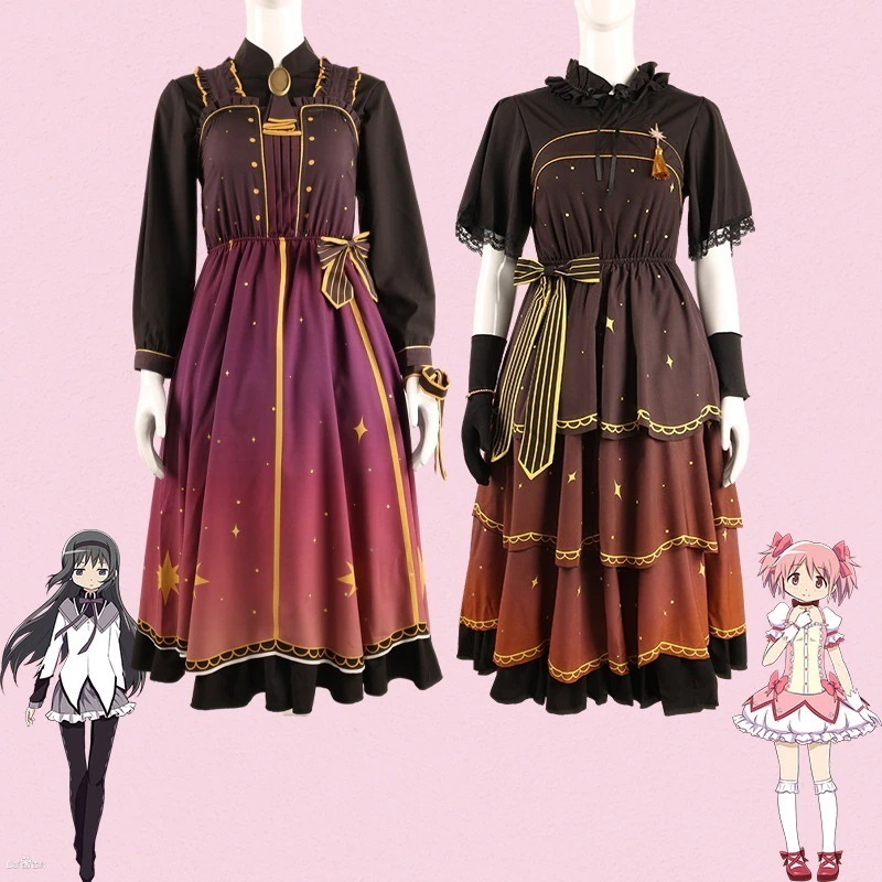 魔法少女鹿目まどかスーツxiaomiほむらアニメスーツガールスターライトドレス衣装コスチューム