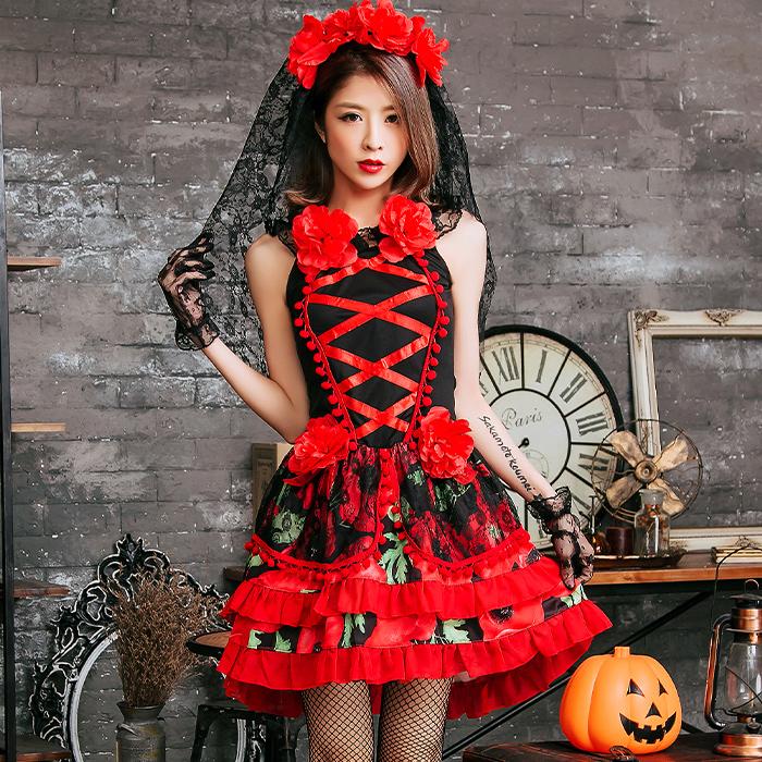 ハロウィン コスプレ ゾンビ 花嫁 衣装 魔女 コスム ゾンビ花嫁 コスプレ衣装 ドレス