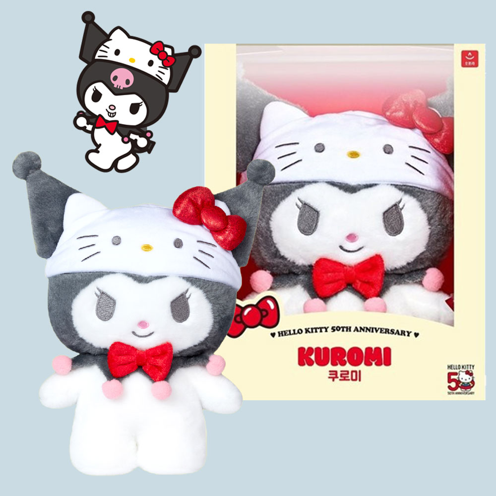 サンリオハローキティ50周年人形黒美ぬいぐるみ幼児キャラクターおもちゃプレゼント