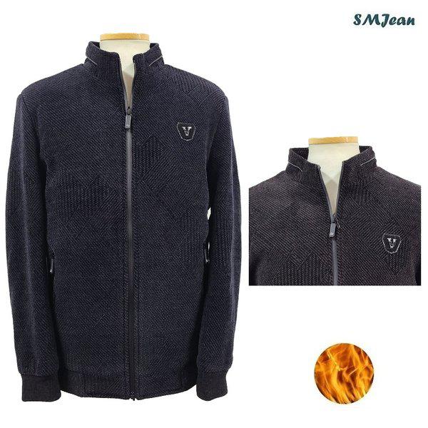 SMJ1660豪華な綿毛保温ジャンパー中年男性ジャンパー冬