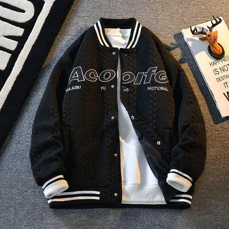 メンズ ファッション 服 男性用 オシャレ シンプル 大人 かっこいい 大きいサイズ ストリート 紳士服 ツイスト ステッチ カジュアル ニット カップル ジャケット ワークジャケット 5,655円