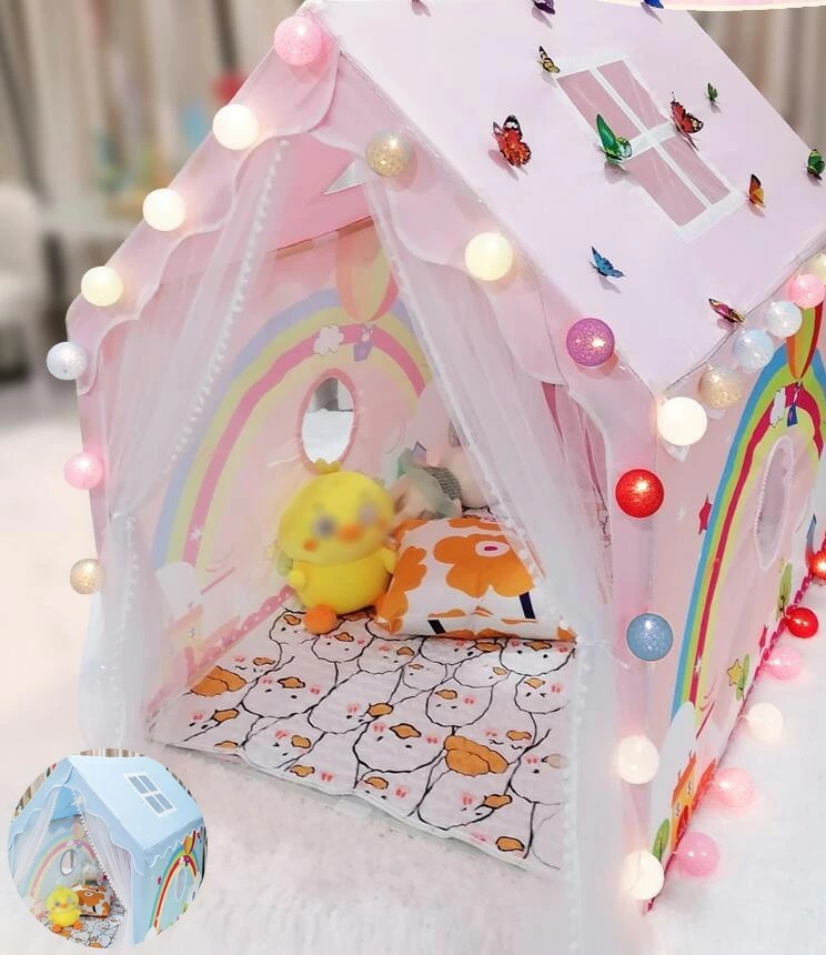 子供テント ゲームハウス 室内 室外 プレイハウス キッズテント フロアマット付き PVC 可愛い プレイテント おままごと テントハウス 出産祝い 誕生日 クリスマスプレゼント おもちゃ 隠れ家 独