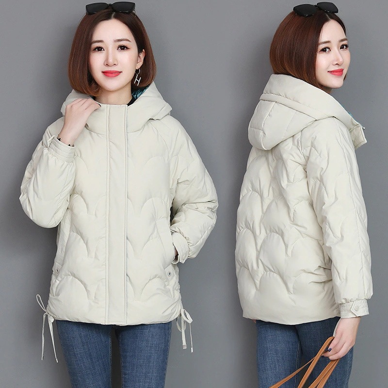 人気沸騰柄追加中綿コートレディース防寒コート無地フード付きカジュアル厚ポケット付きゆったり暖かいアウター秋冬作きれいめおしゃれ