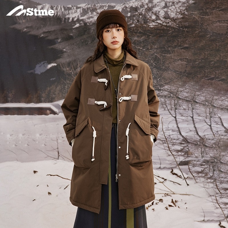 早乙女慶子 和風ホーンボタン防風コート ワークウェア コットンダウンジャケット